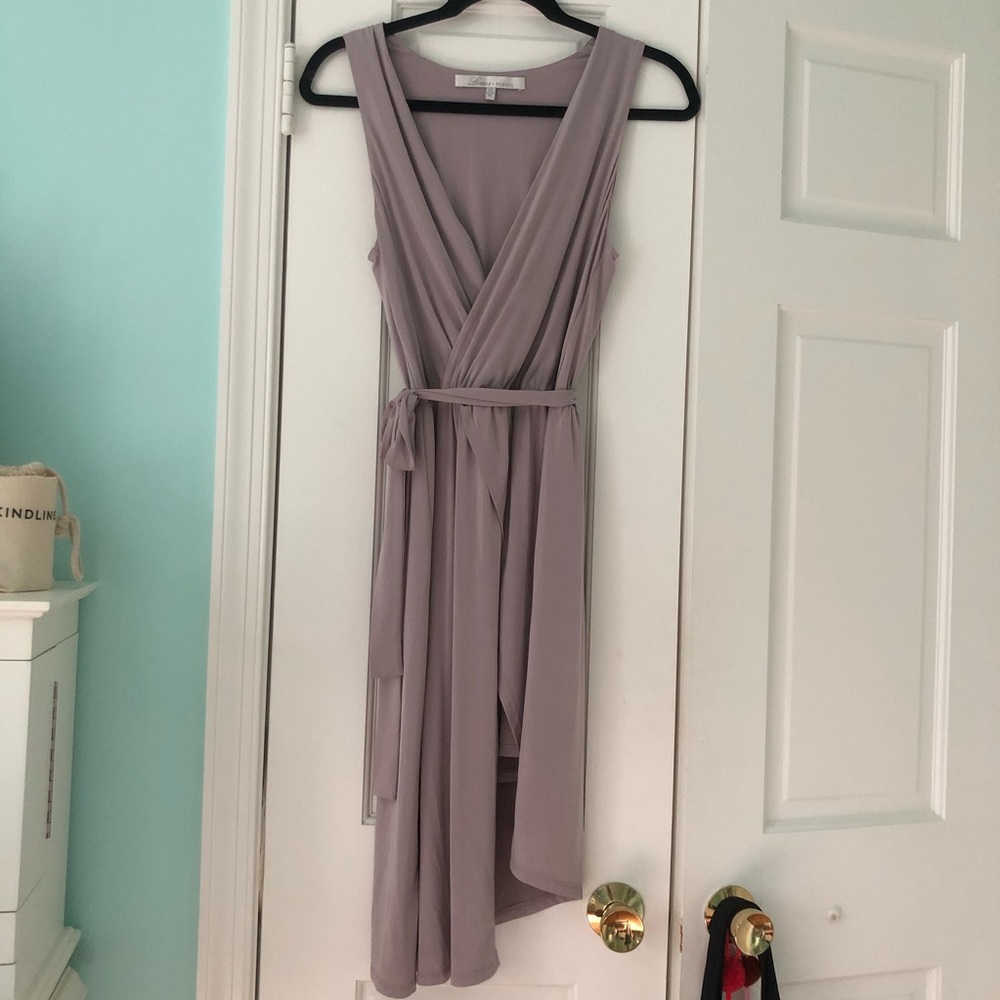 Lovers+Friends Gray Wrap Dress